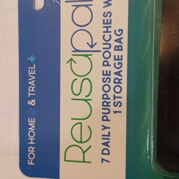 REUSAPAK Reusable 7 daily purpose pouches with storage bag. Set of 8 - Picture 2 of 10